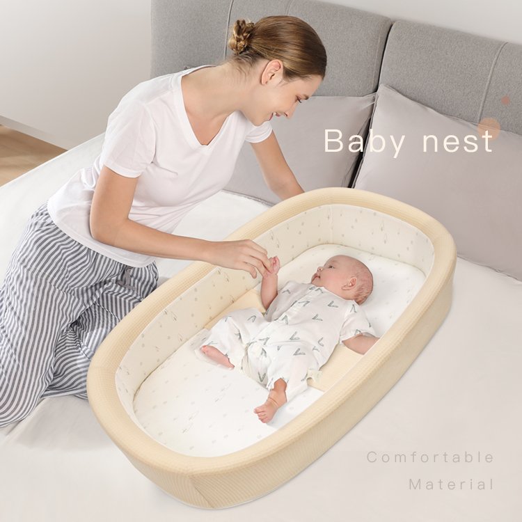 Babybay Babynest Ultrafresh Piqué – Nido Per Lettino Original, Stelle Multicolor, Taupe, Tessuto Certificato Ökotex