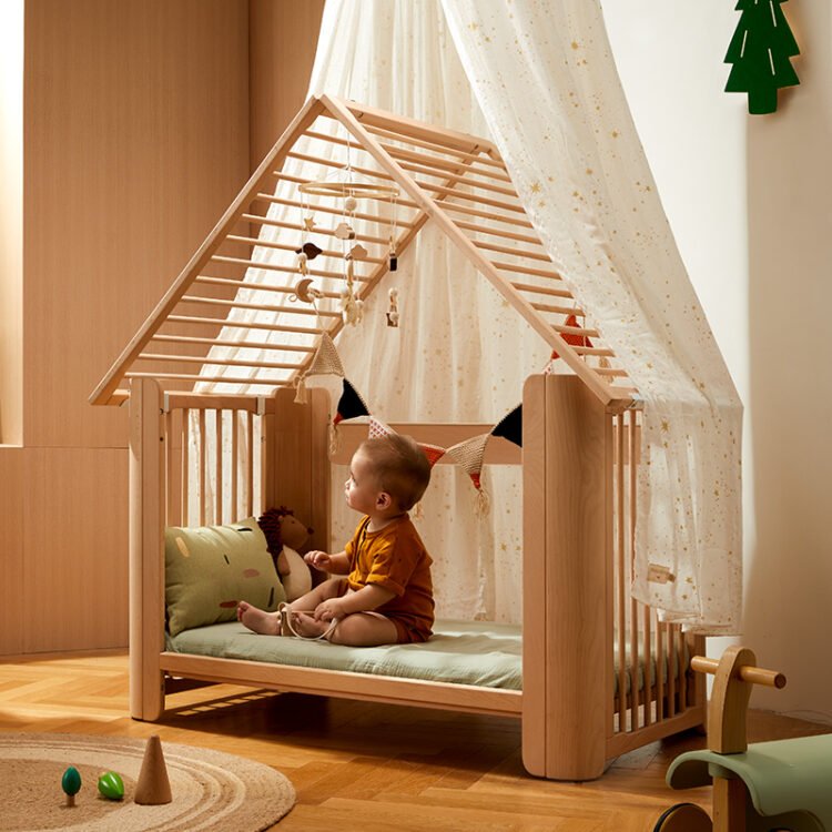 Wooden Baby Crib - Image 5