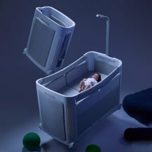 Foldable Mobile Smart Baby Crib with Camera and APP Control - chocchick